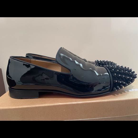 COPY - Men’s Christian Louboutin “Spooky 2 Flat” Black Patent Oxford - Picture 5 of 11